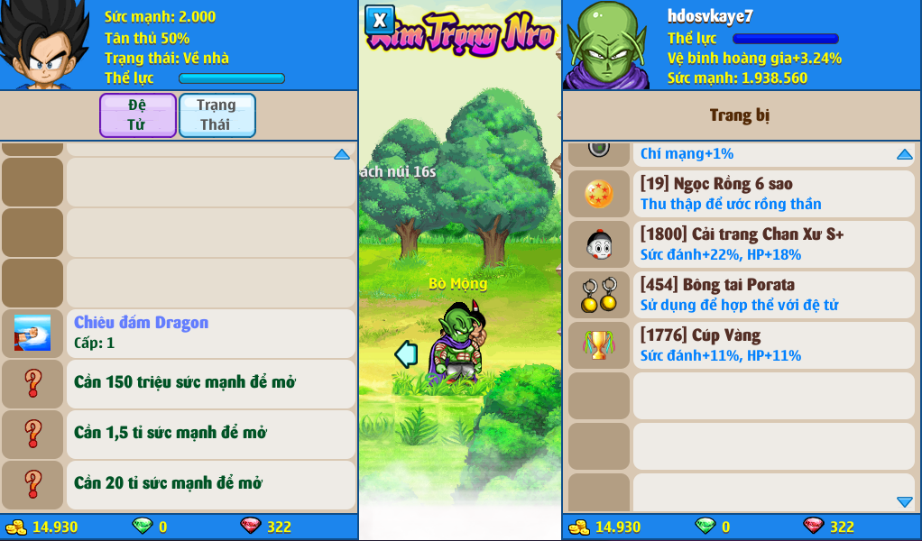 Nick Ngọc Rồng Online VIP giá rẻ, NickDaoQuan.Com, Shop Nick Ngọc Rồng