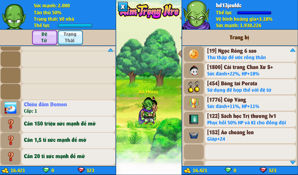 Nick Ngọc Rồng Online VIP giá rẻ, NickDaoQuan.Com, Shop Nick Ngọc Rồng