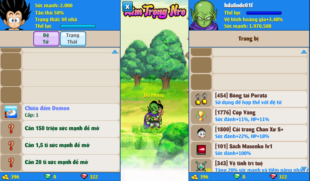 Nick Ngọc Rồng Online VIP giá rẻ, NickDaoQuan.Com, Shop Nick Ngọc Rồng