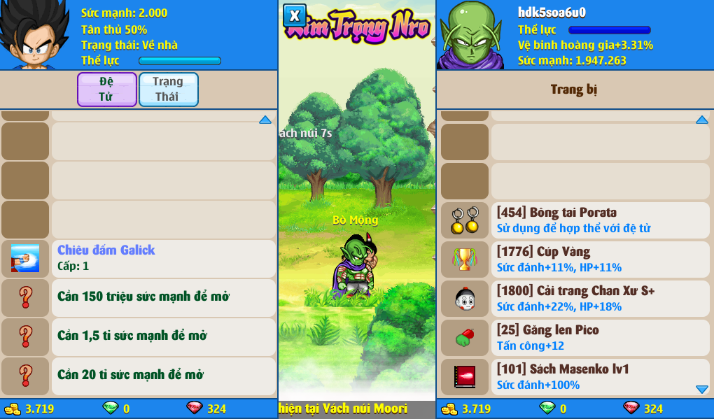 Nick Ngọc Rồng Online VIP giá rẻ, NickDaoQuan.Com, Shop Nick Ngọc Rồng