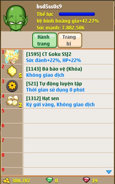Nick Ngọc Rồng Online VIP giá rẻ, NickDaoQuan.Com, Shop Nick Ngọc Rồng