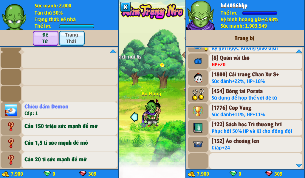 Nick Ngọc Rồng Online VIP giá rẻ, NickDaoQuan.Com, Shop Nick Ngọc Rồng