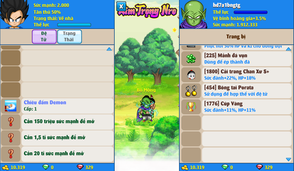 Nick Ngọc Rồng Online VIP giá rẻ, NickDaoQuan.Com, Shop Nick Ngọc Rồng