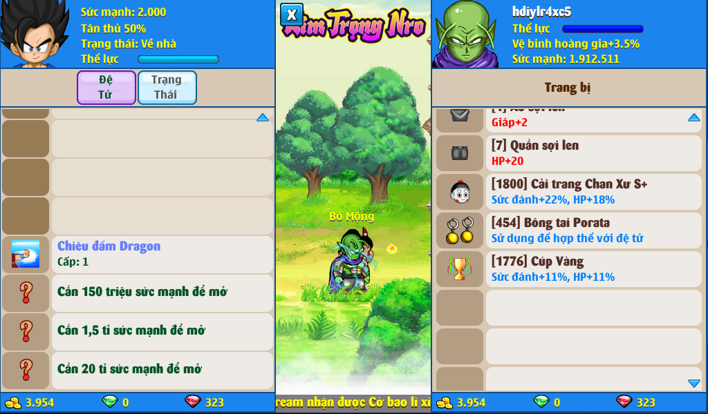 Nick Ngọc Rồng Online VIP giá rẻ, NickDaoQuan.Com, Shop Nick Ngọc Rồng