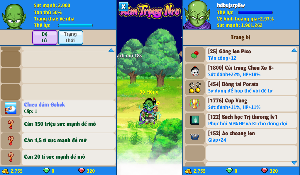 Nick Ngọc Rồng Online VIP giá rẻ, NickDaoQuan.Com, Shop Nick Ngọc Rồng