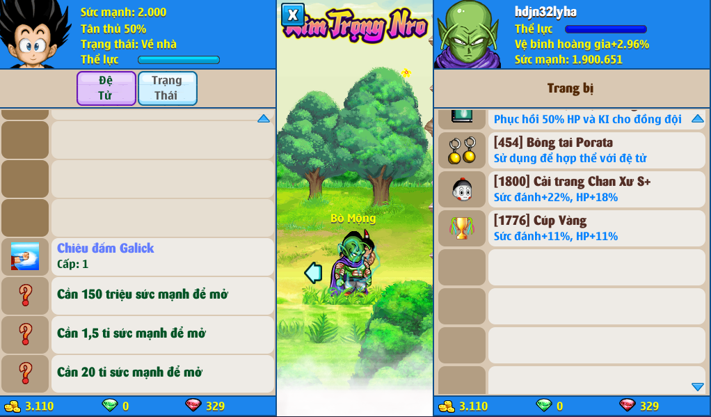 Nick Ngọc Rồng Online VIP giá rẻ, NickDaoQuan.Com, Shop Nick Ngọc Rồng