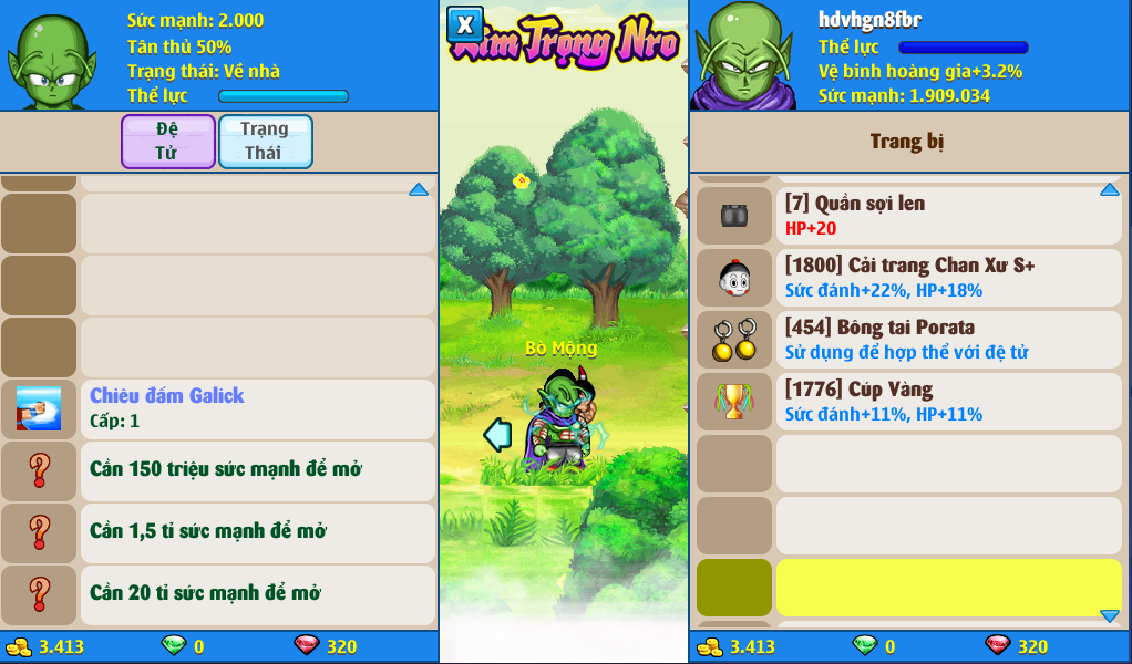 Nick Ngọc Rồng Online VIP giá rẻ, NickDaoQuan.Com, Shop Nick Ngọc Rồng