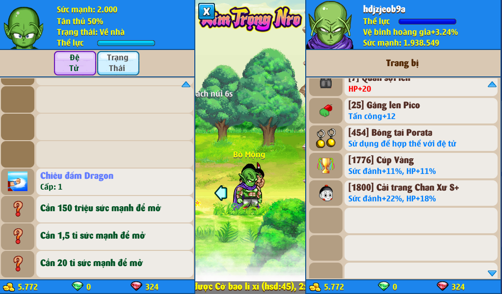 Nick Ngọc Rồng Online VIP giá rẻ, NickDaoQuan.Com, Shop Nick Ngọc Rồng