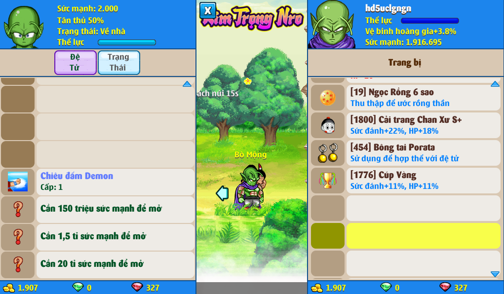 Nick Ngọc Rồng Online VIP giá rẻ, NickDaoQuan.Com, Shop Nick Ngọc Rồng