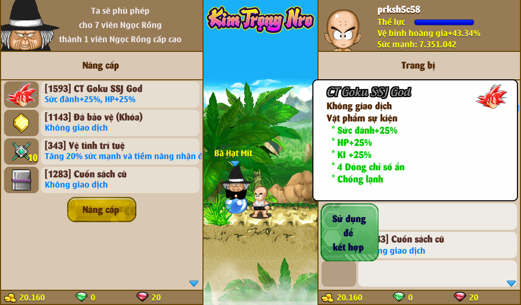 Nick Ngọc Rồng Online VIP giá rẻ, NickDaoQuan.Com, Shop Nick Ngọc Rồng