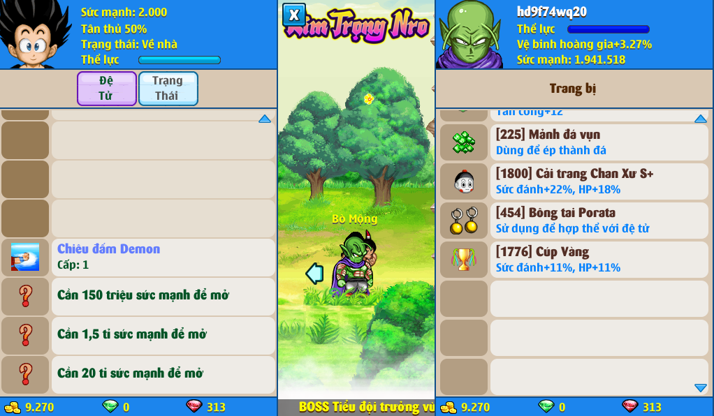 Nick Ngọc Rồng Online VIP giá rẻ, NickDaoQuan.Com, Shop Nick Ngọc Rồng