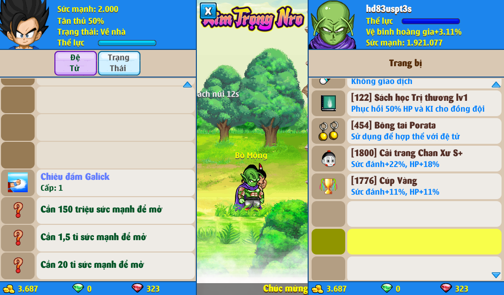 Nick Ngọc Rồng Online VIP giá rẻ, NickDaoQuan.Com, Shop Nick Ngọc Rồng
