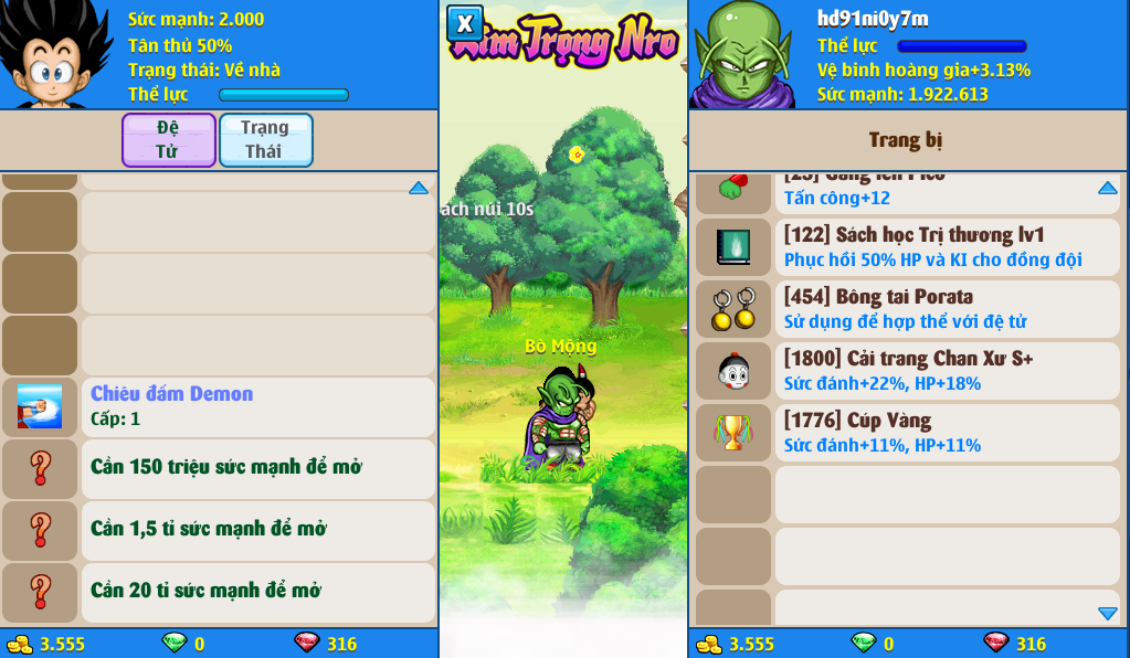 Nick Ngọc Rồng Online VIP giá rẻ, NickDaoQuan.Com, Shop Nick Ngọc Rồng