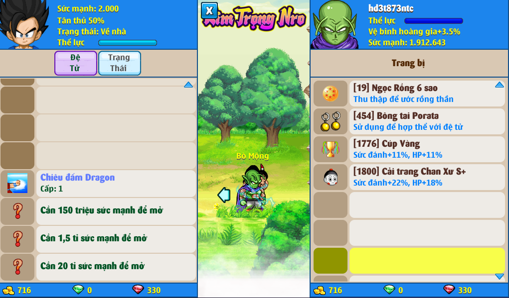 Nick Ngọc Rồng Online VIP giá rẻ, NickDaoQuan.Com, Shop Nick Ngọc Rồng