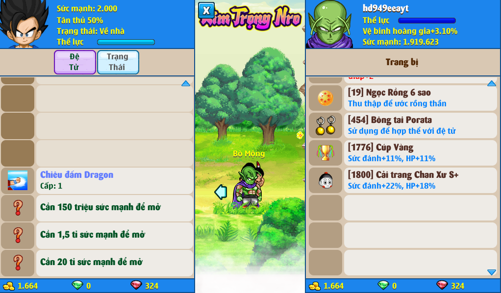 Nick Ngọc Rồng Online VIP giá rẻ, NickDaoQuan.Com, Shop Nick Ngọc Rồng