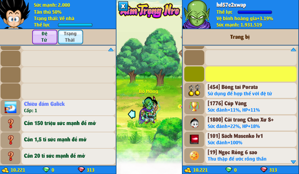 Nick Ngọc Rồng Online VIP giá rẻ, NickDaoQuan.Com, Shop Nick Ngọc Rồng