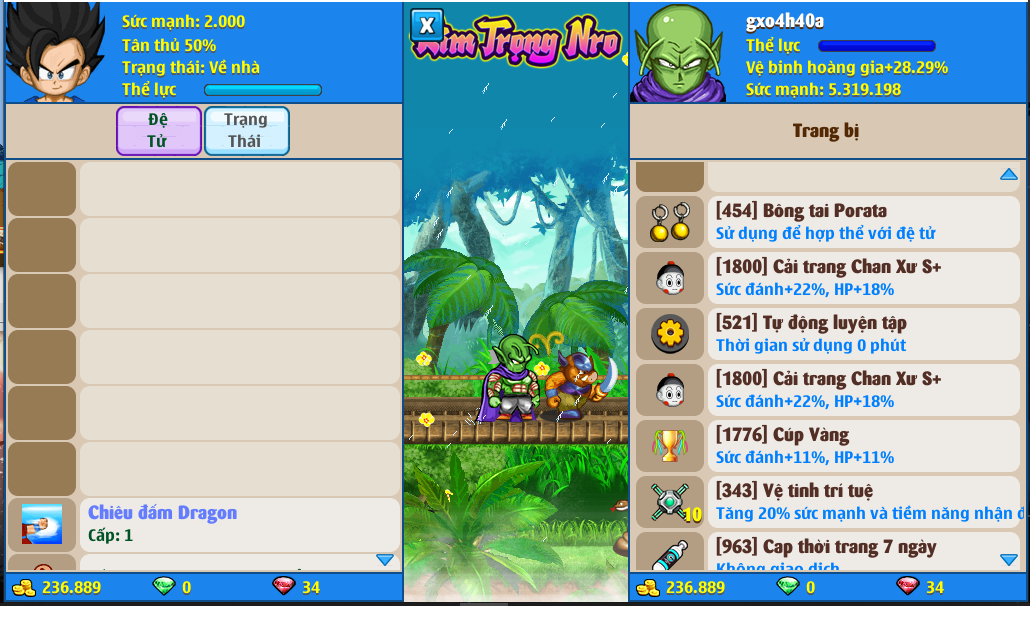 Nick Ngọc Rồng Online VIP giá rẻ, NickDaoQuan.Com, Shop Nick Ngọc Rồng