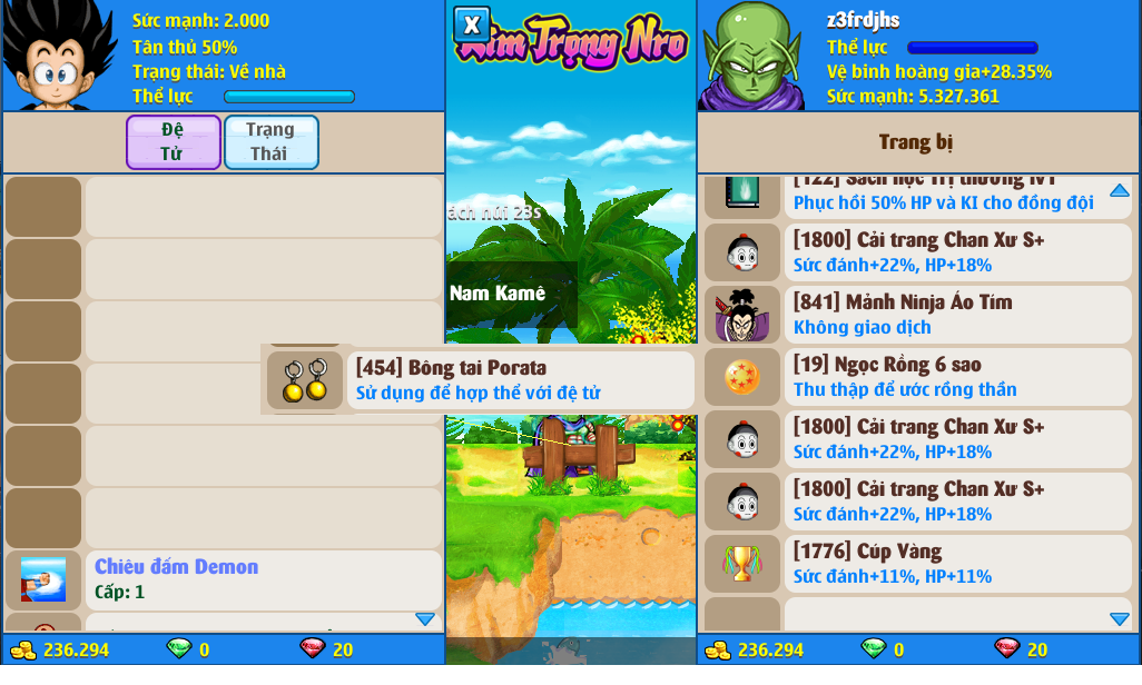 Nick Ngọc Rồng Online VIP giá rẻ, NickDaoQuan.Com, Shop Nick Ngọc Rồng