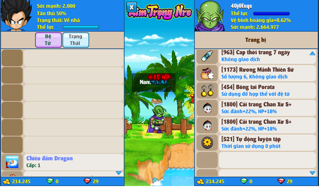 Nick Ngọc Rồng Online VIP giá rẻ, NickDaoQuan.Com, Shop Nick Ngọc Rồng