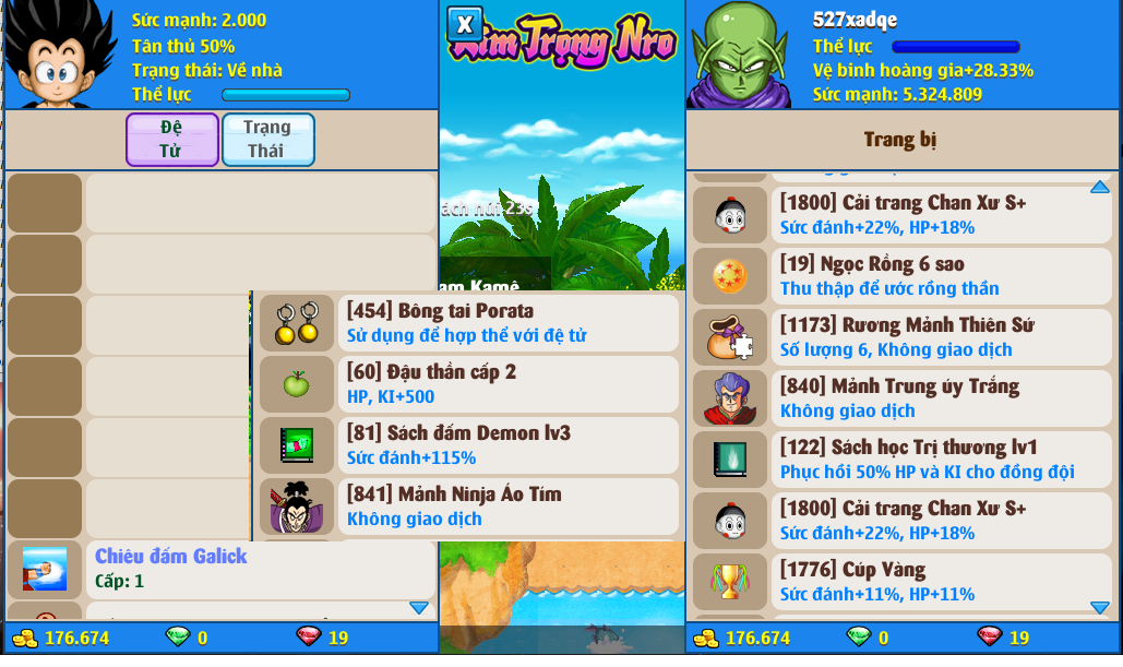 Nick Ngọc Rồng Online VIP giá rẻ, NickDaoQuan.Com, Shop Nick Ngọc Rồng