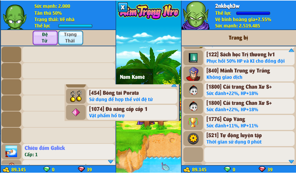 Nick Ngọc Rồng Online VIP giá rẻ, NickDaoQuan.Com, Shop Nick Ngọc Rồng