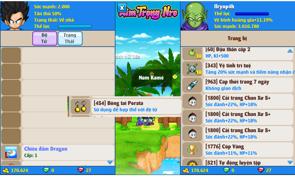 Nick Ngọc Rồng Online VIP giá rẻ, NickDaoQuan.Com, Shop Nick Ngọc Rồng