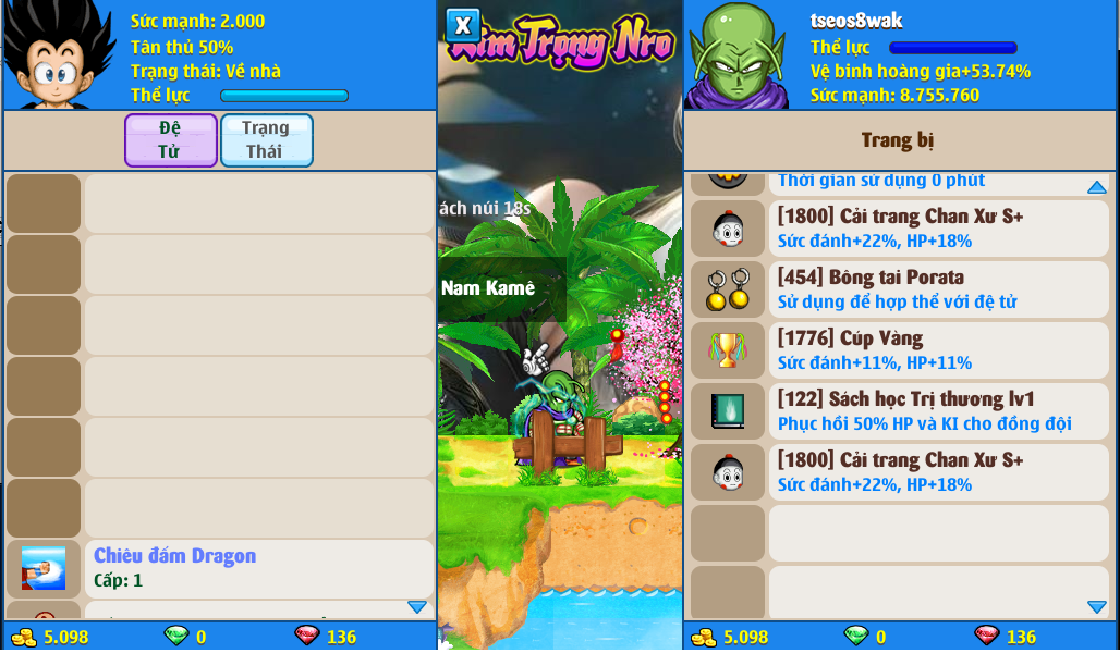Nick Ngọc Rồng Online VIP giá rẻ, NickDaoQuan.Com, Shop Nick Ngọc Rồng