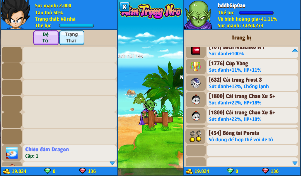 Nick Ngọc Rồng Online VIP giá rẻ, NickDaoQuan.Com, Shop Nick Ngọc Rồng