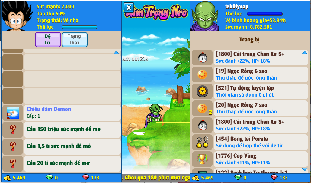 Nick Ngọc Rồng Online VIP giá rẻ, NickDaoQuan.Com, Shop Nick Ngọc Rồng