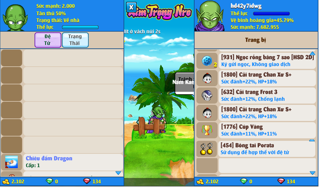 Nick Ngọc Rồng Online VIP giá rẻ, NickDaoQuan.Com, Shop Nick Ngọc Rồng