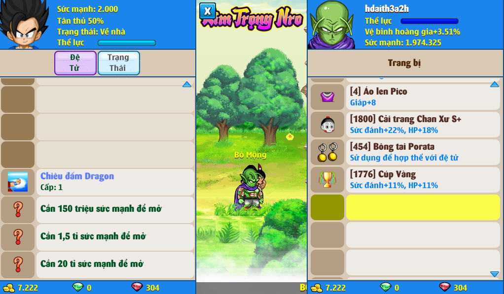 Nick Ngọc Rồng Online VIP giá rẻ, NickDaoQuan.Com, Shop Nick Ngọc Rồng