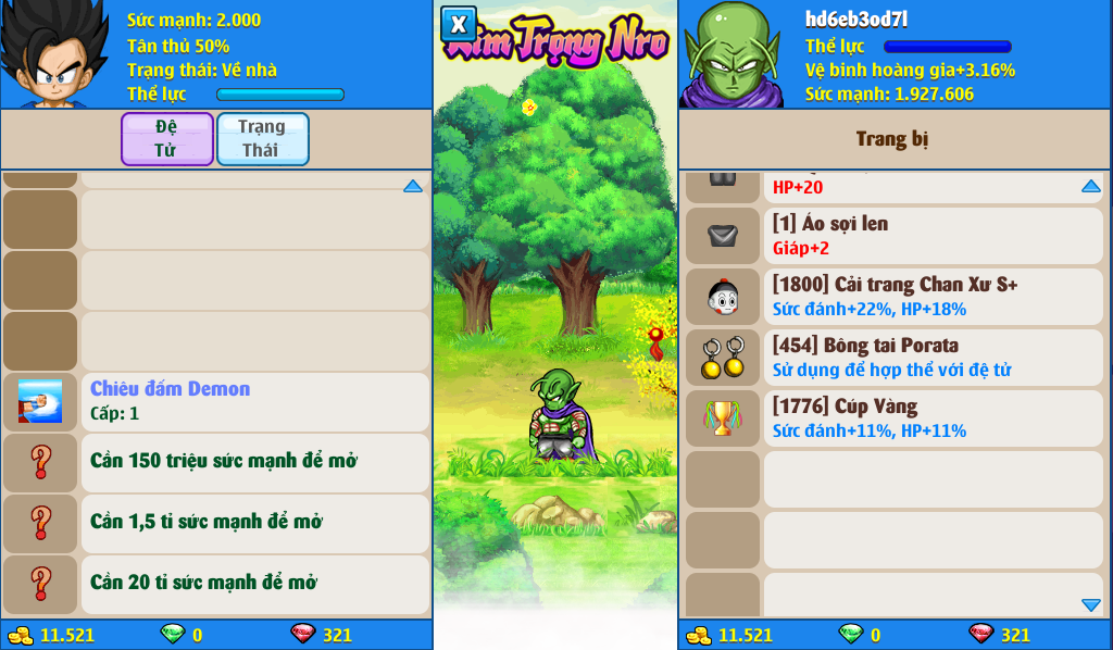 Nick Ngọc Rồng Online VIP giá rẻ, NickDaoQuan.Com, Shop Nick Ngọc Rồng