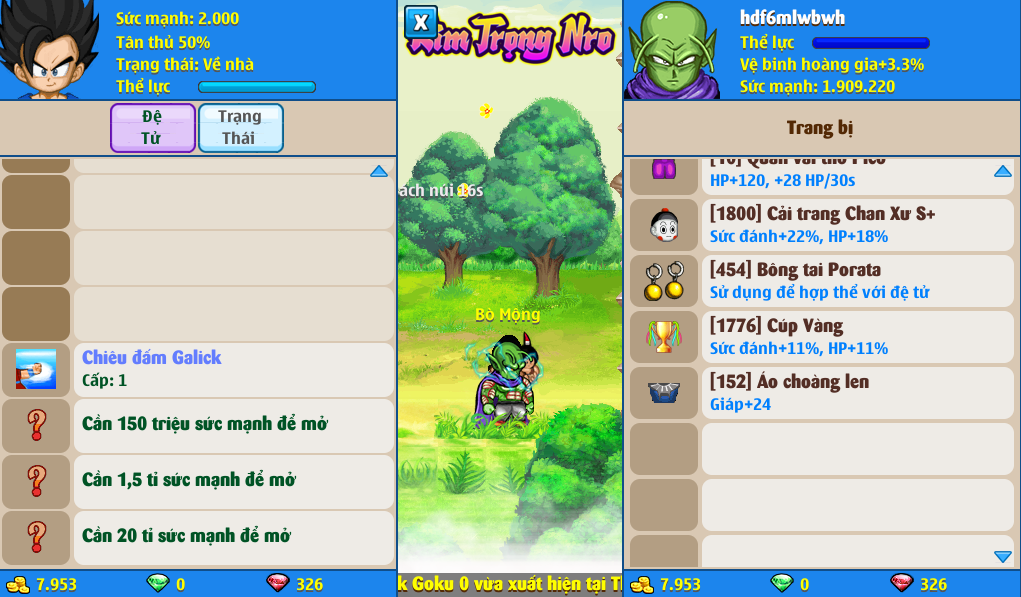Nick Ngọc Rồng Online VIP giá rẻ, NickDaoQuan.Com, Shop Nick Ngọc Rồng
