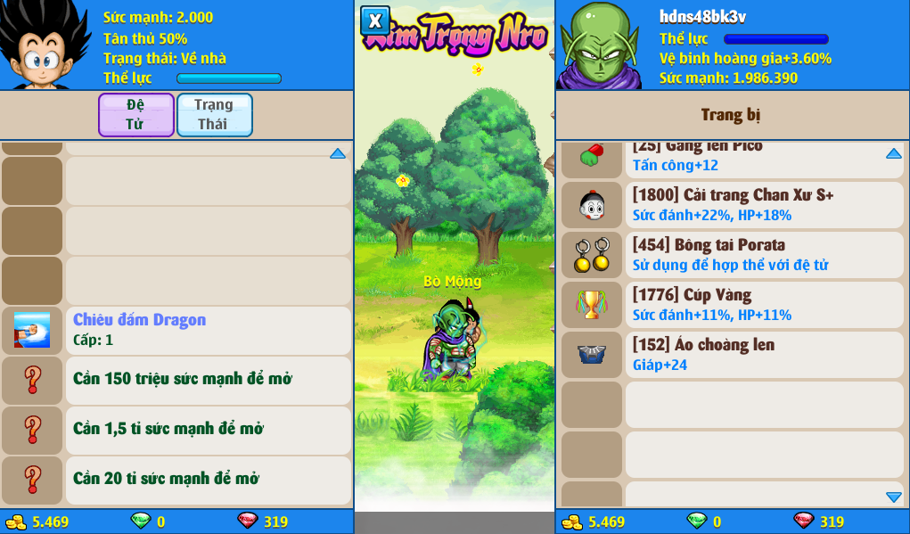 Nick Ngọc Rồng Online VIP giá rẻ, NickDaoQuan.Com, Shop Nick Ngọc Rồng