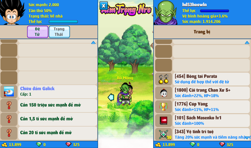 Nick Ngọc Rồng Online VIP giá rẻ, NickDaoQuan.Com, Shop Nick Ngọc Rồng