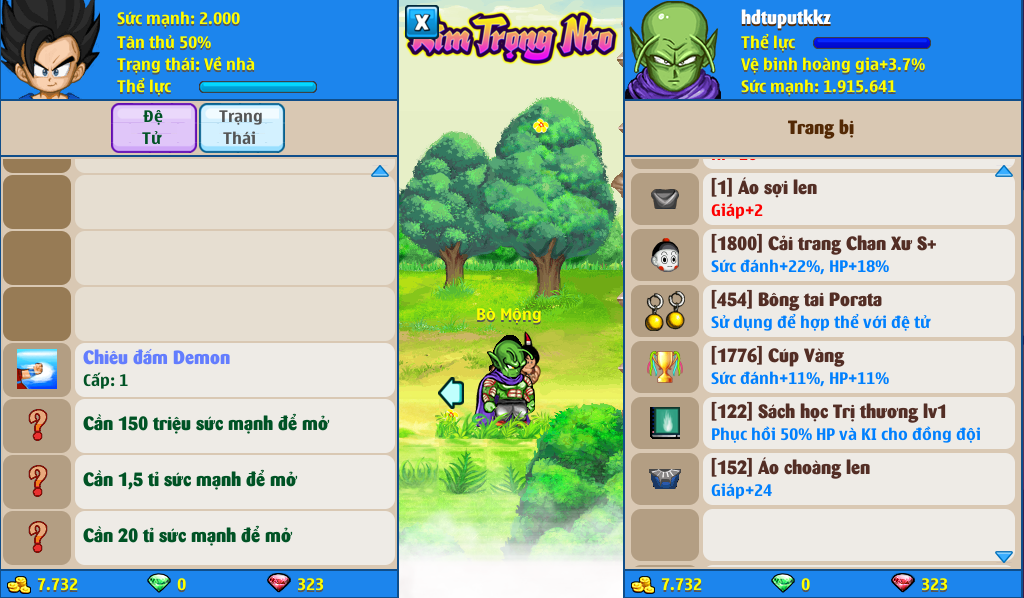 Nick Ngọc Rồng Online VIP giá rẻ, NickDaoQuan.Com, Shop Nick Ngọc Rồng