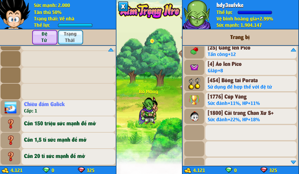Nick Ngọc Rồng Online VIP giá rẻ, NickDaoQuan.Com, Shop Nick Ngọc Rồng