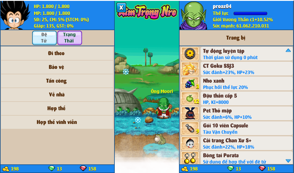 Nick Ngọc Rồng Online VIP giá rẻ, NickDaoQuan.Com, Shop Nick Ngọc Rồng
