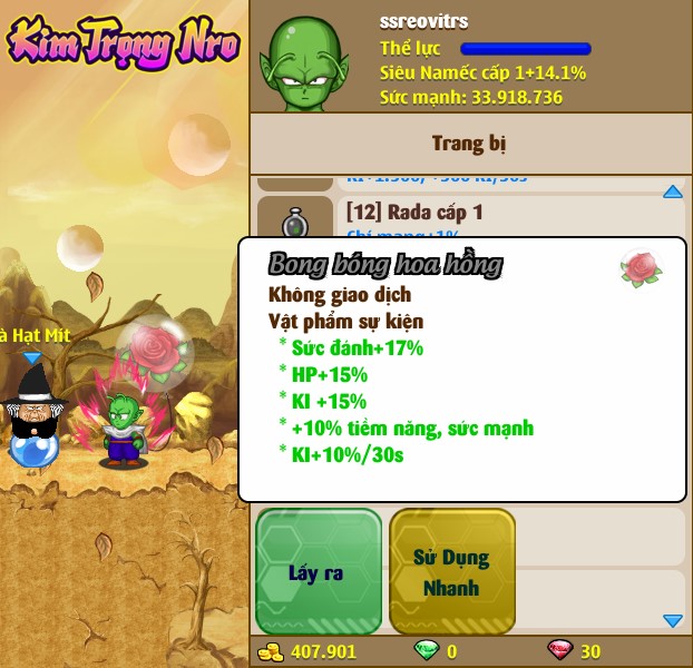 Nick Ngọc Rồng Online VIP giá rẻ, NickDaoQuan.Com, Shop Nick Ngọc Rồng
