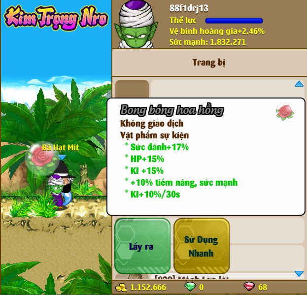 Nick Ngọc Rồng Online VIP giá rẻ, NickDaoQuan.Com, Shop Nick Ngọc Rồng